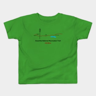 Ouachita National Recreation Trail Route Map Kids T-Shirt